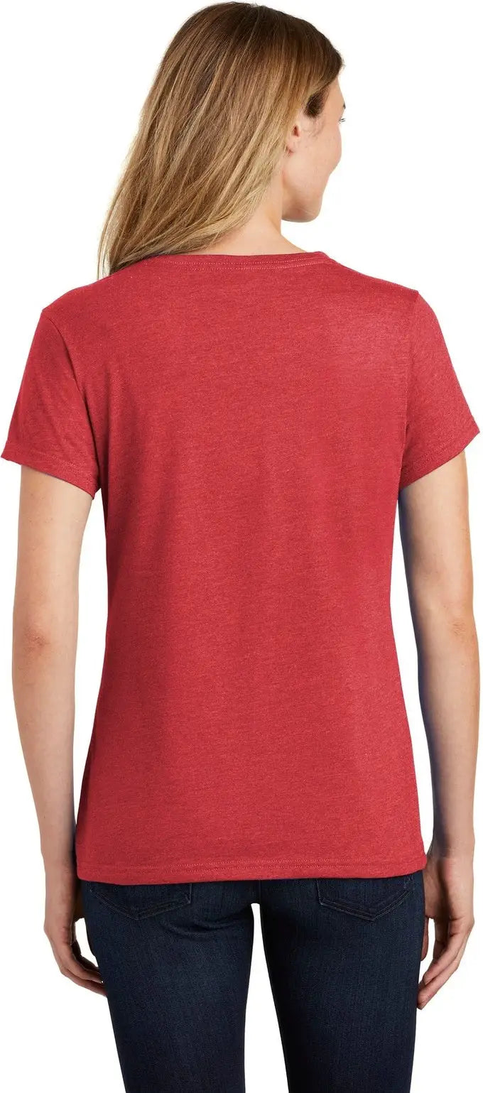 Port & Company Lpc455v co Women’s Fan Favorite Blend V-neck Tee - Team Cardinal Heather