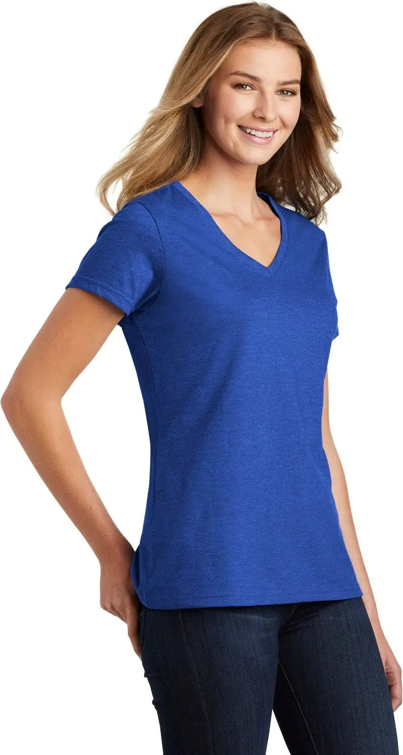 Port & Company Lpc455v co Women’s Fan Favorite Blend V-neck Tee - True Royal Heather