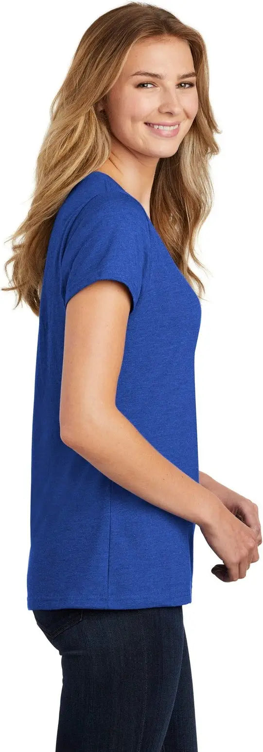 Port & Company Lpc455v co Women’s Fan Favorite Blend V-neck Tee - True Royal Heather