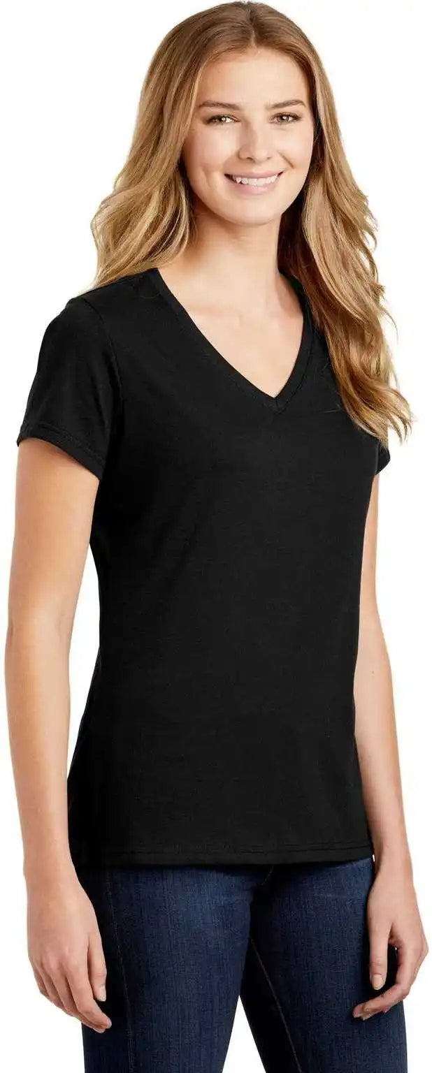 Port & Company Lpc455v Ladies Fan Favorite Blend V-neck Tee - Jet Black