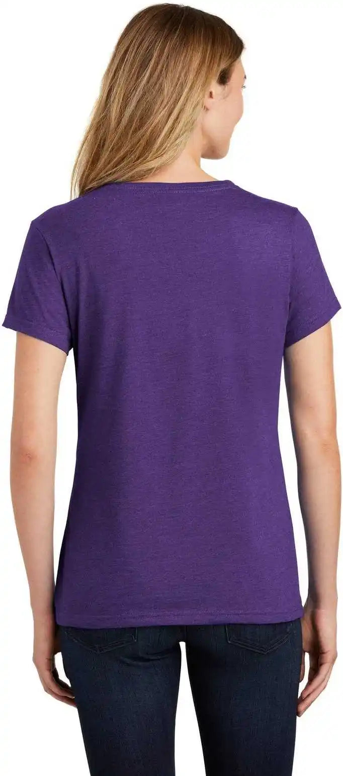 Port & Company Lpc455v Ladies Fan Favorite Blend v Neck Tee Team Purple Heather