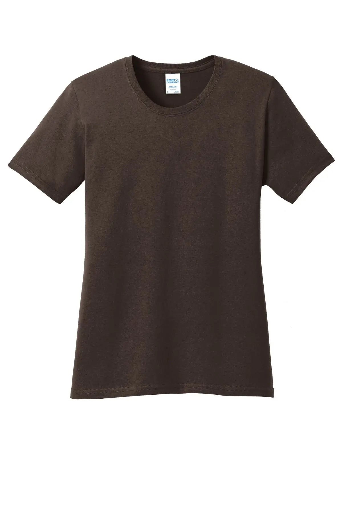 Port & Company Lpc54 co Women’s Core Cotton Tee - Dark Chocolate Brown