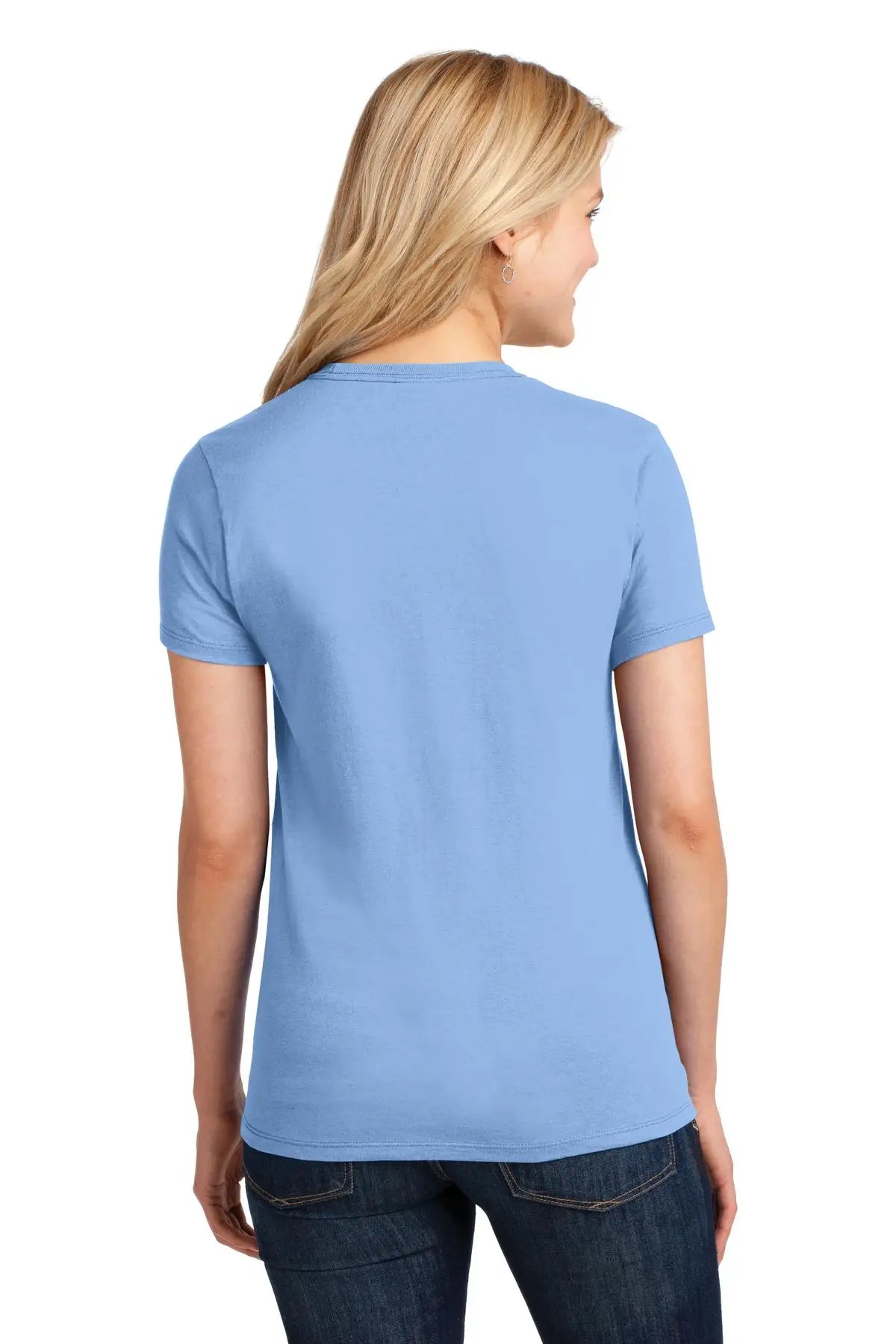 Port & Company Lpc54 co Women’s Core Cotton Tee - Light Blue