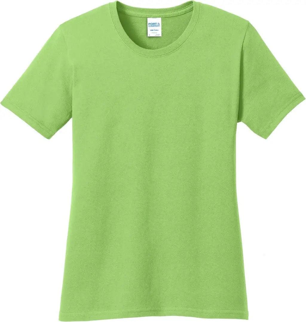 Port & Company Lpc54 co Women’s Core Cotton Tee - Lime