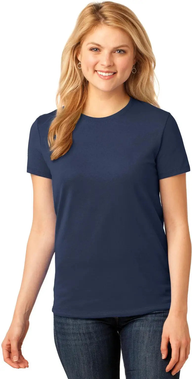 Port & Company Lpc54 co Women’s Core Cotton Tee - Navy - Ladies Xs