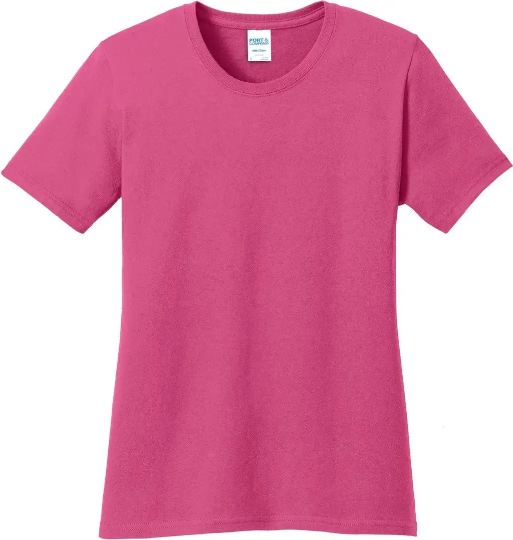 Port & Company Lpc54 co Women’s Core Cotton Tee - Sangria