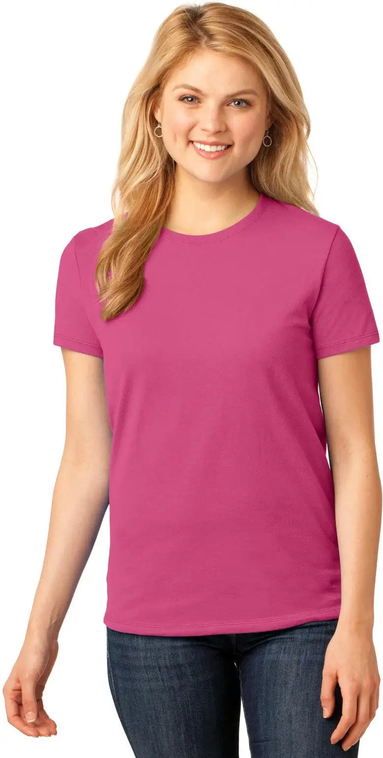 Port & Company Lpc54 co Women’s Core Cotton Tee - Sangria - Ladies Xs