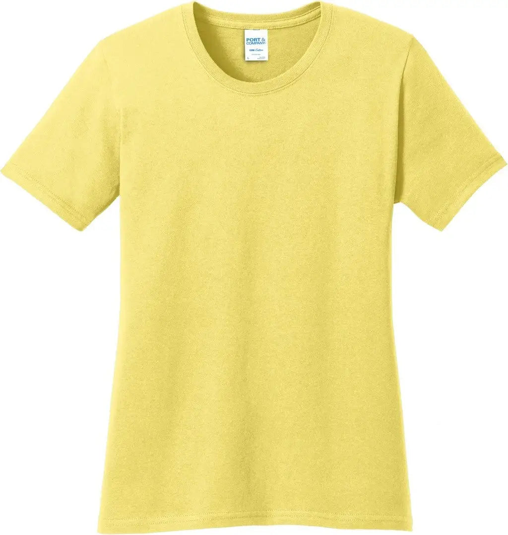 Port & Company Lpc54 co Women’s Core Cotton Tee - Yellow