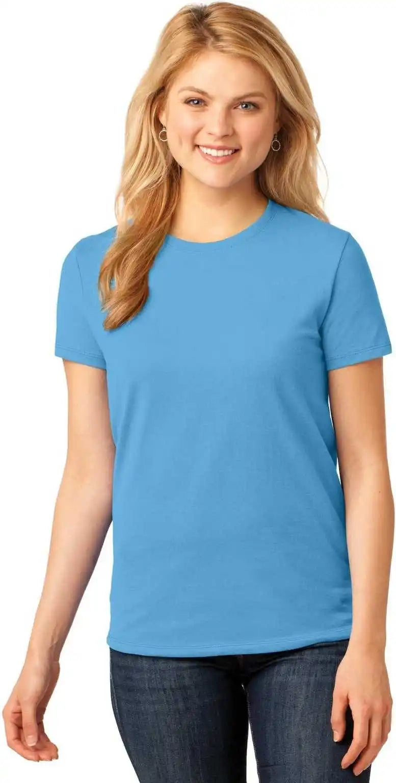 Port &amp; Company Lpc54 Ladies Core Cotton Tee Aquatic Blue