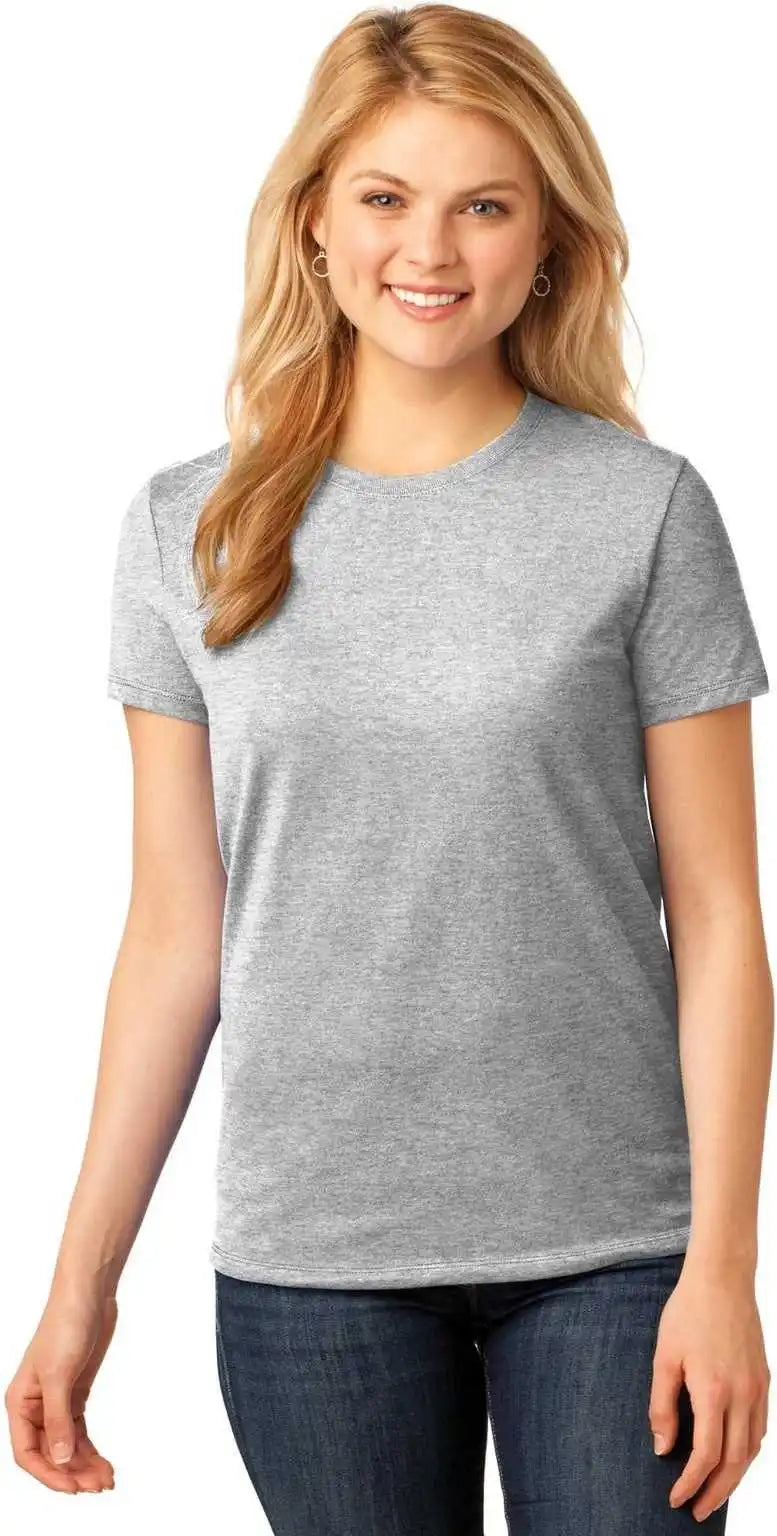 Port & Company Lpc54 Ladies Core Cotton Tee - Ash