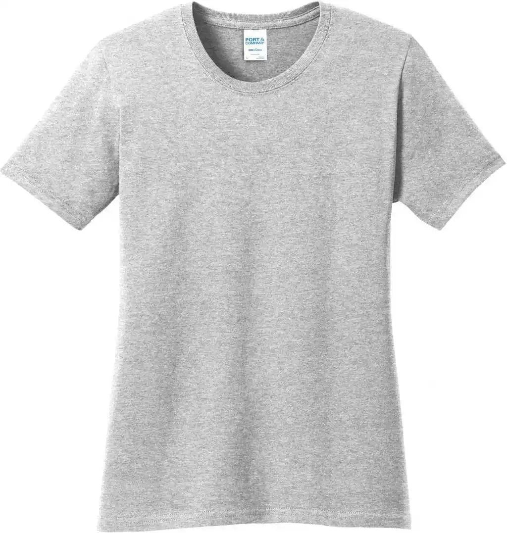 Port & Company Lpc54 Ladies Core Cotton Tee - Ash