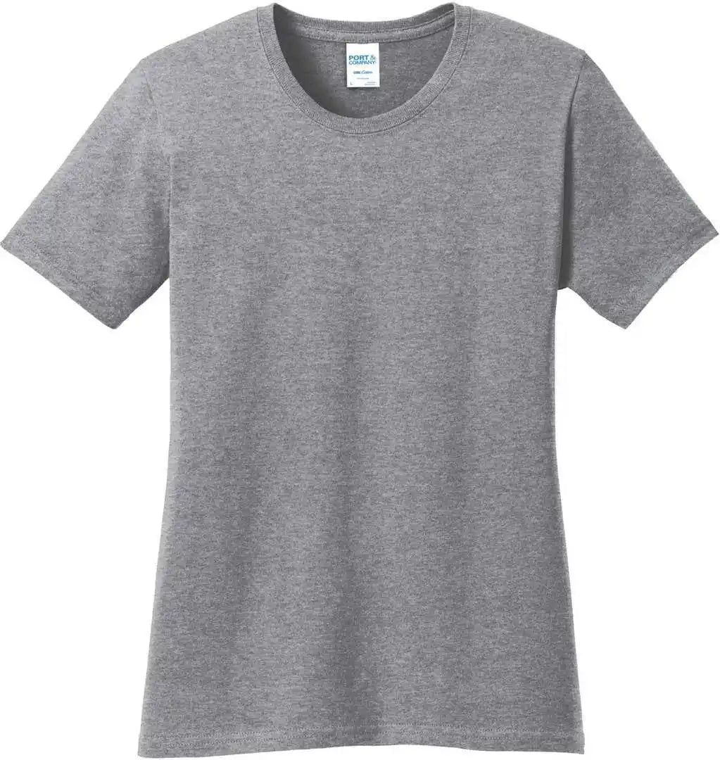 Port &amp; Company Lpc54 Ladies Core Cotton Tee Athletic Heather
