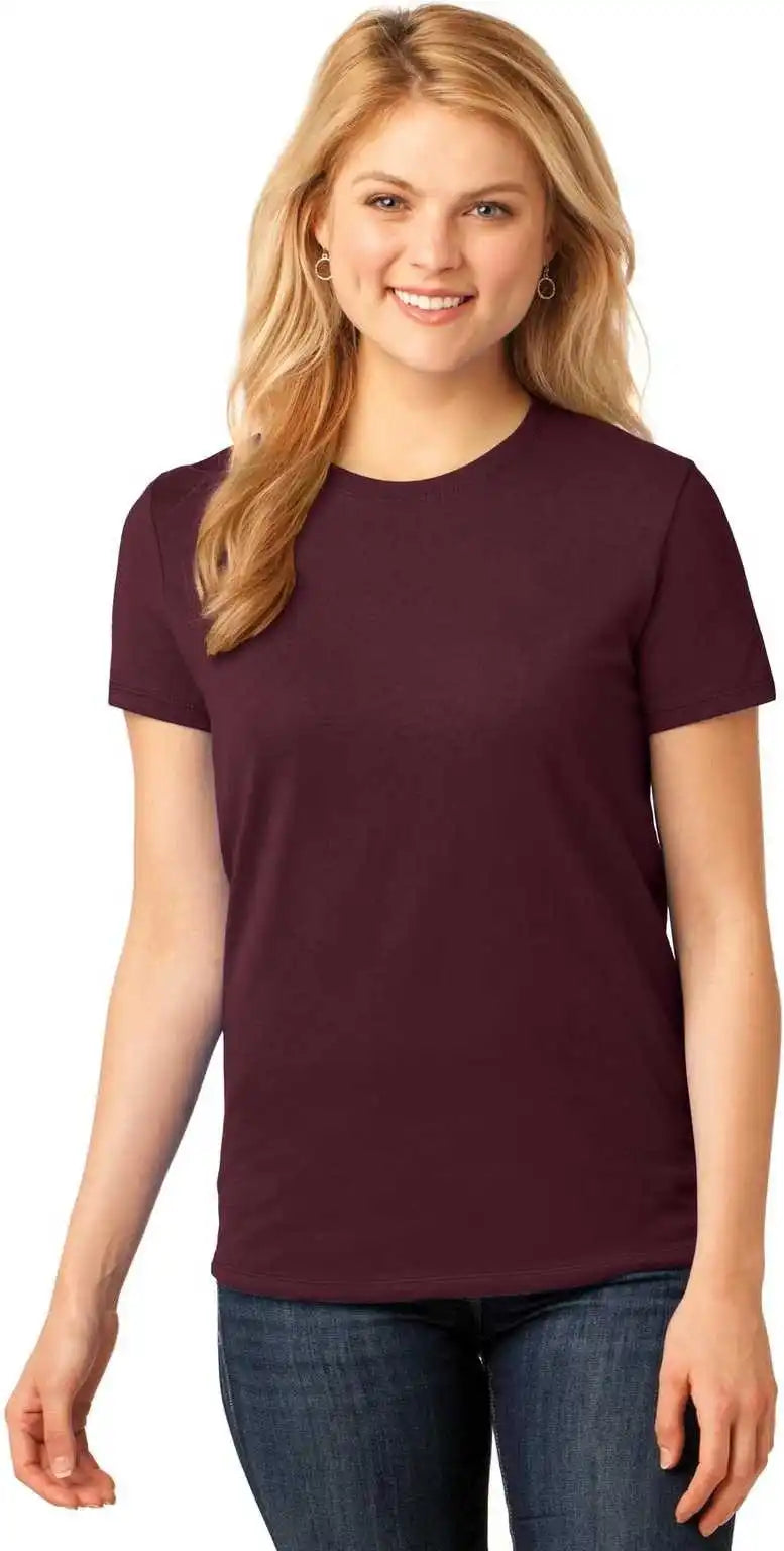 Port & Company Lpc54 Ladies Core Cotton Tee Athletic Maroon