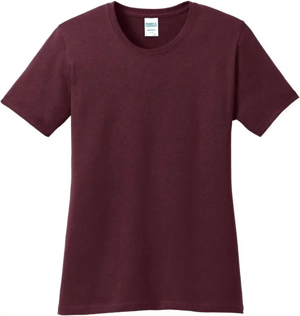 Port & Company Lpc54 Ladies Core Cotton Tee - Athletic Maroon