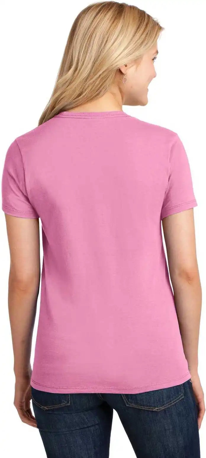 Port &amp; Company Lpc54 Ladies Core Cotton Tee Candy Pink