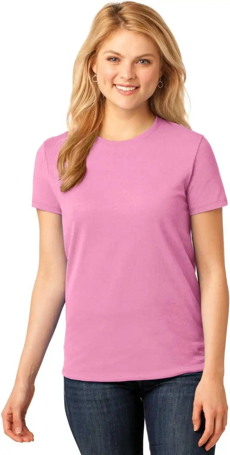 Port &amp; Company Lpc54 Ladies Core Cotton Tee Candy Pink