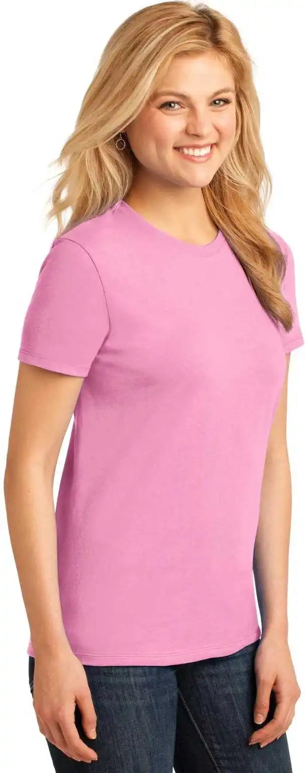 Port &amp; Company Lpc54 Ladies Core Cotton Tee Candy Pink