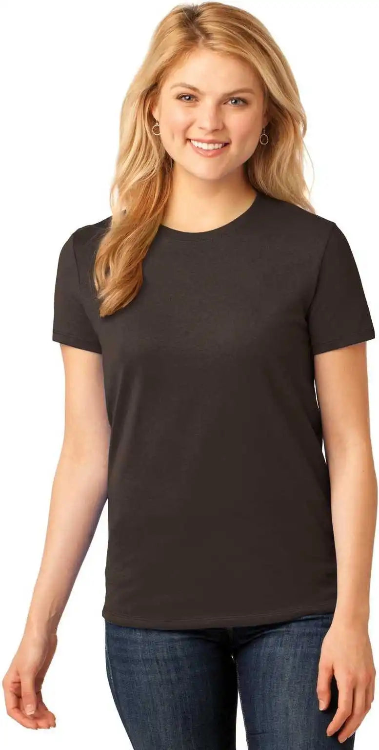 Port &amp; Company Lpc54 Ladies Core Cotton Tee Dark Chocolate Brown