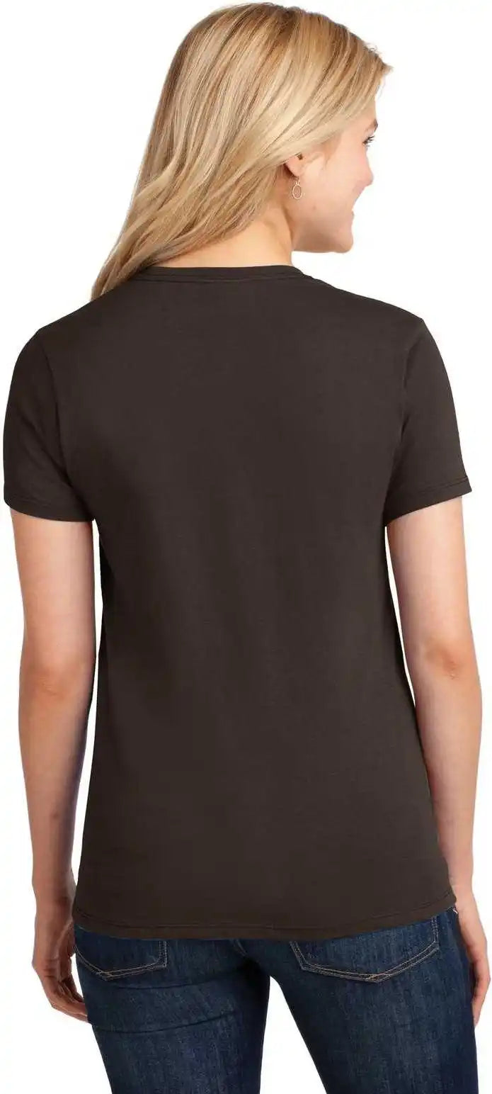 Port &amp; Company Lpc54 Ladies Core Cotton Tee Dark Chocolate Brown