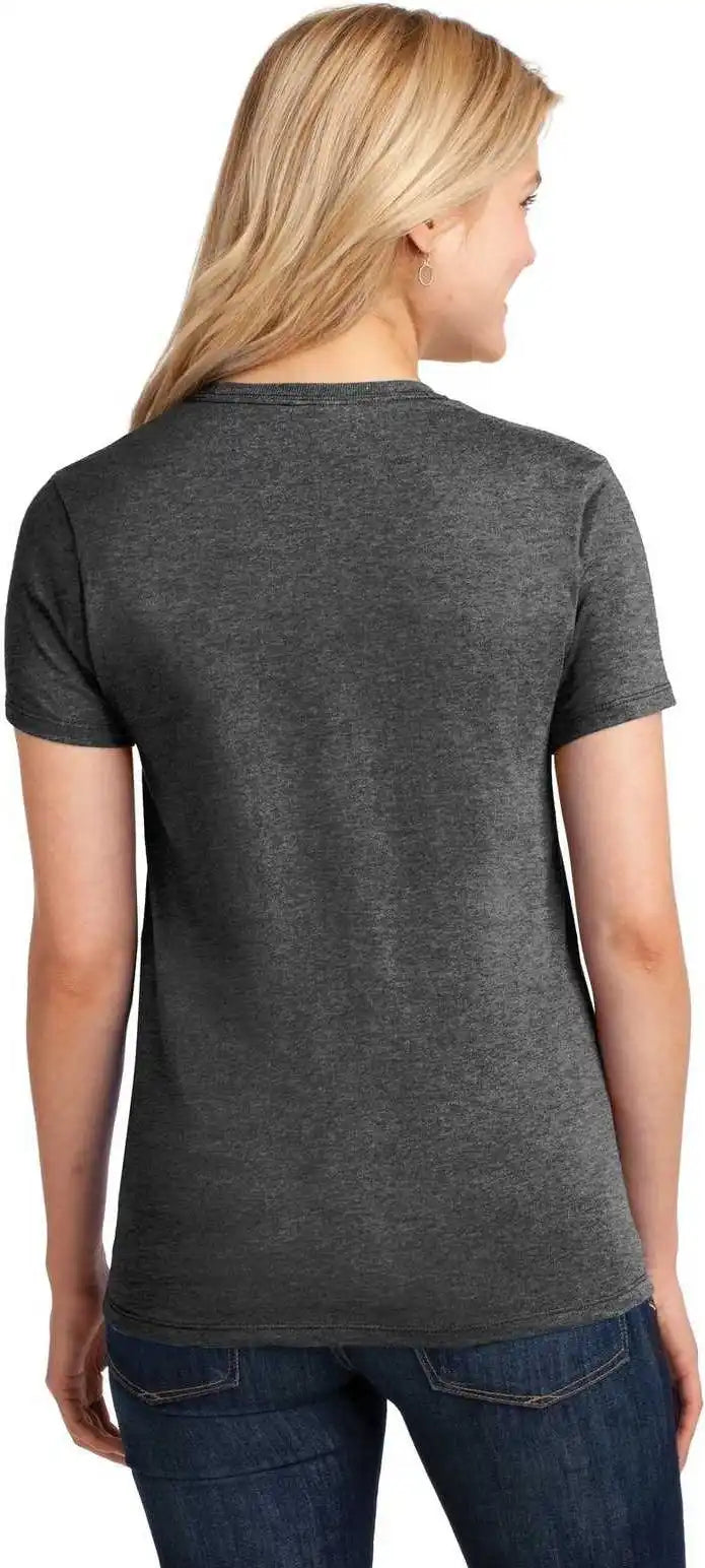 Port &amp; Company Lpc54 Ladies Core Cotton Tee Dark Heather Gray