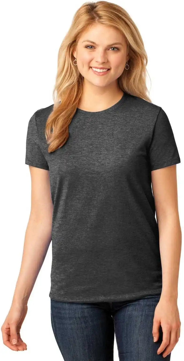 Port &amp; Company Lpc54 Ladies Core Cotton Tee Dark Heather Gray