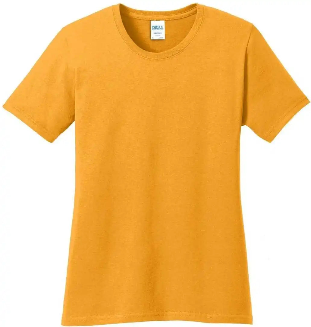 Port &amp; Company Lpc54 Ladies Core Cotton Tee - Gold
