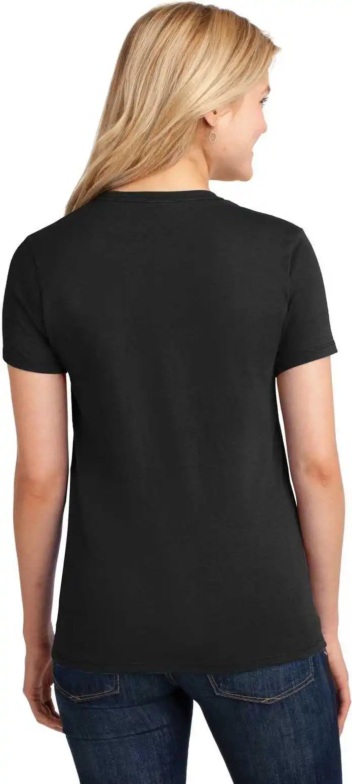 Port &amp; Company Lpc54 Ladies Core Cotton Tee Jet Black