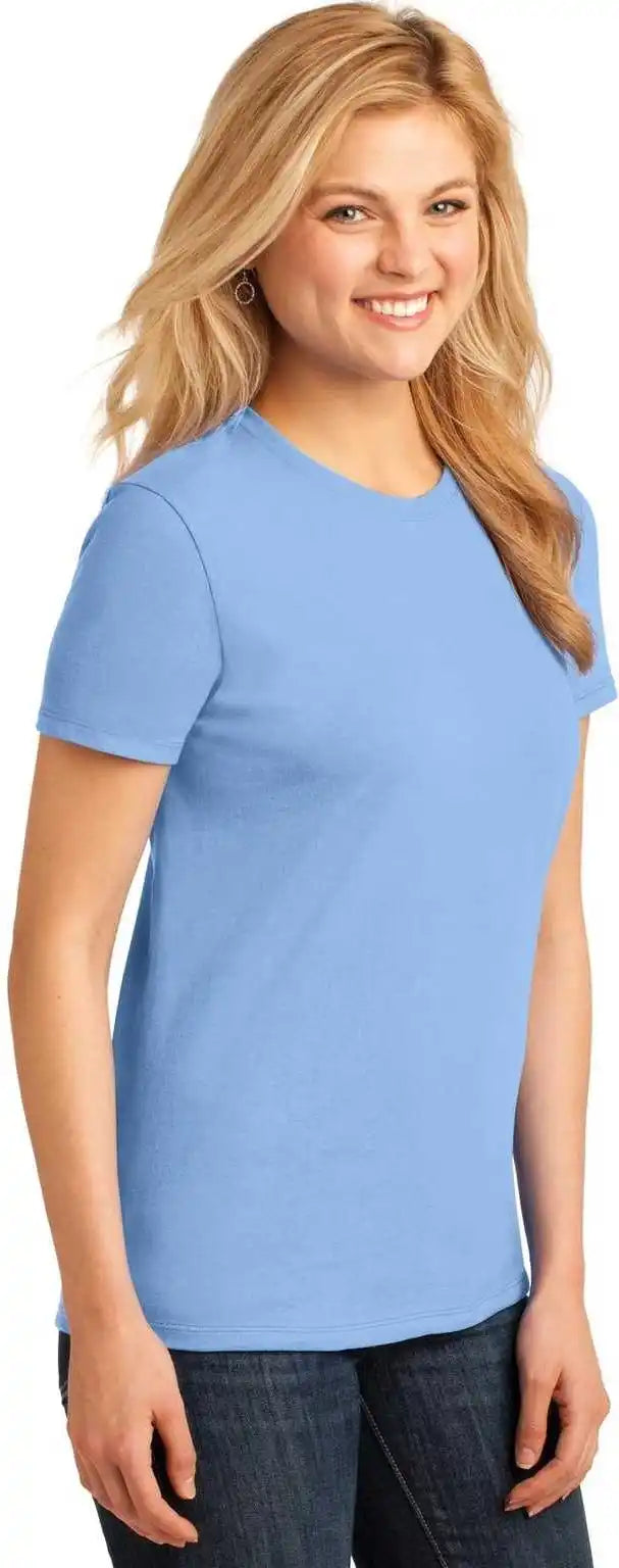 Port & Company Lpc54 Ladies Core Cotton Tee - Light Blue