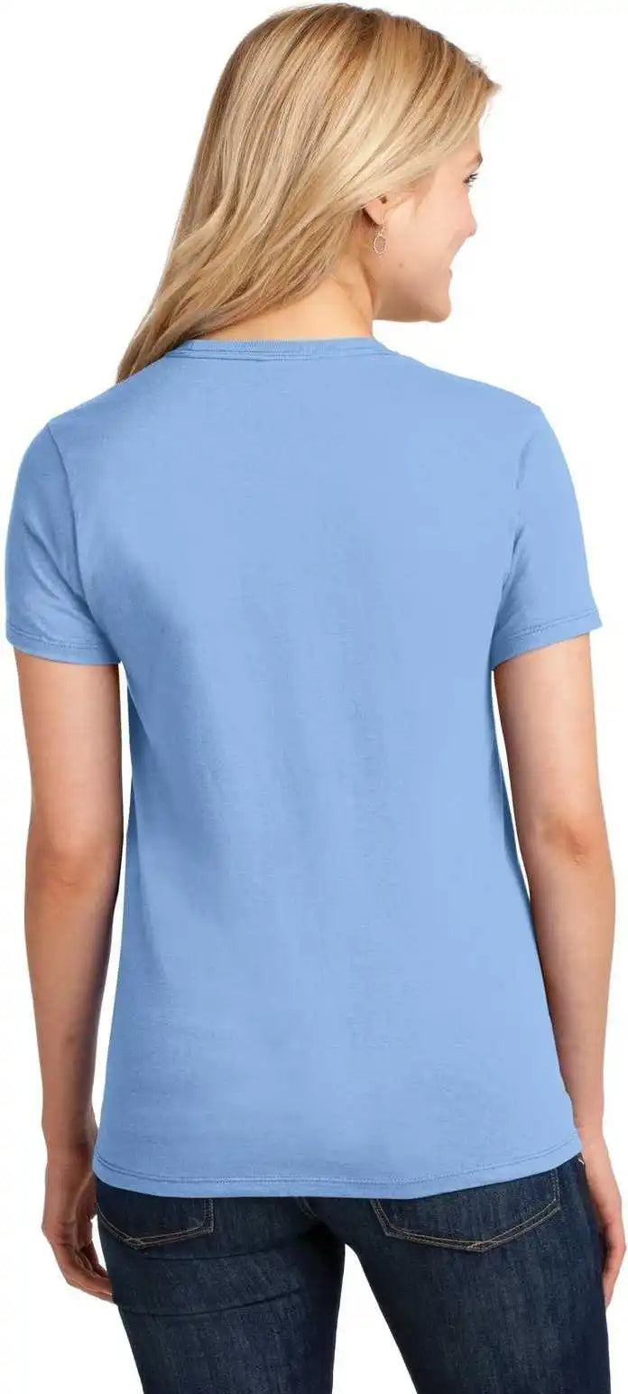 Port & Company Lpc54 Ladies Core Cotton Tee - Light Blue