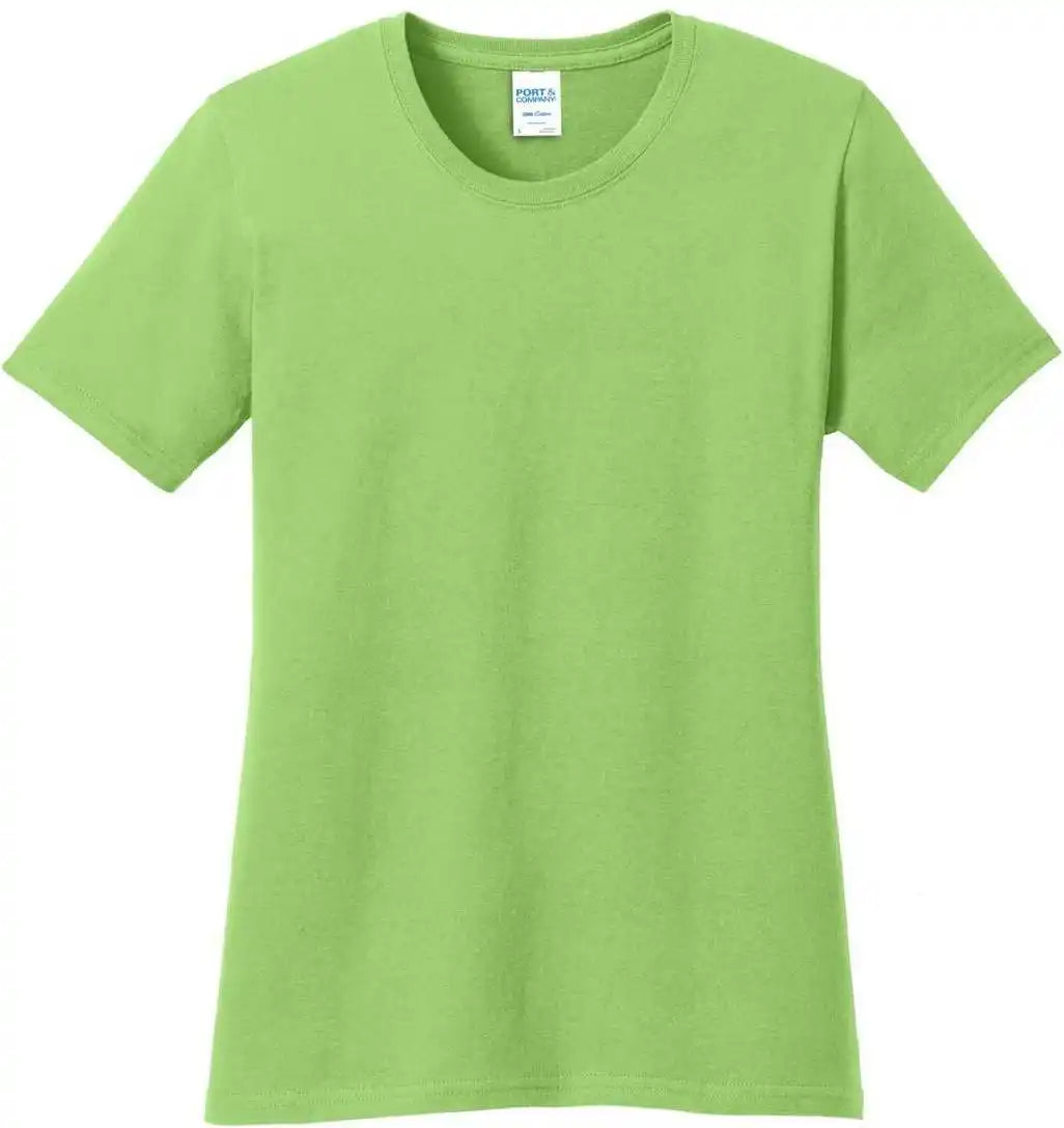 Port & Company Lpc54 Ladies Core Cotton Tee Lime