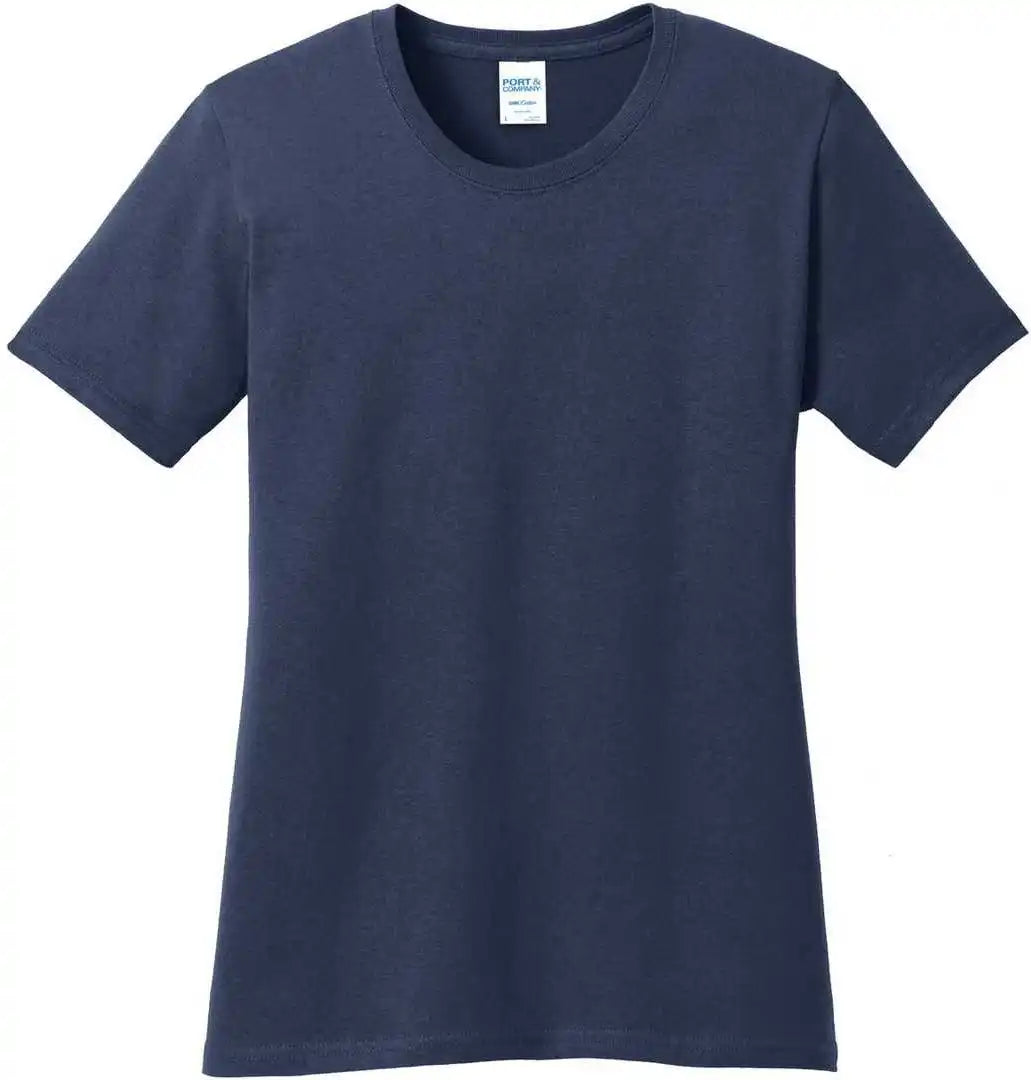 Port & Company Lpc54 Ladies Core Cotton Tee - Navy