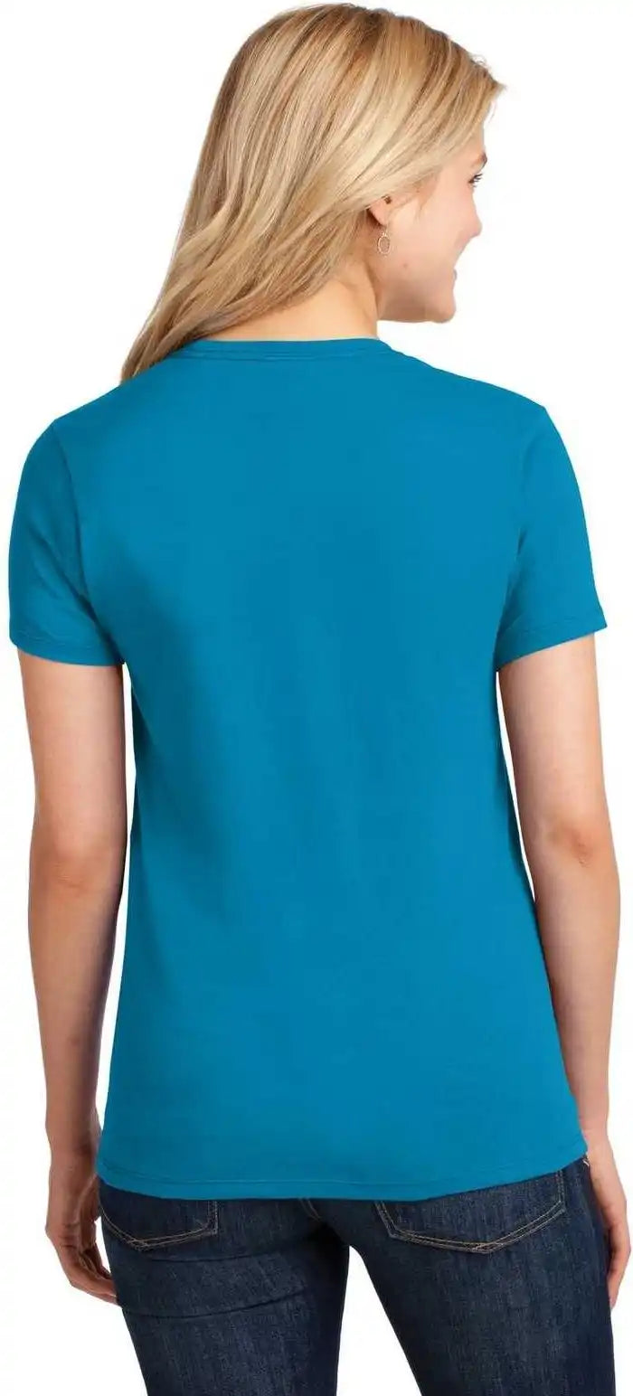 Port & Company Lpc54 Ladies Core Cotton Tee - Neon Blue