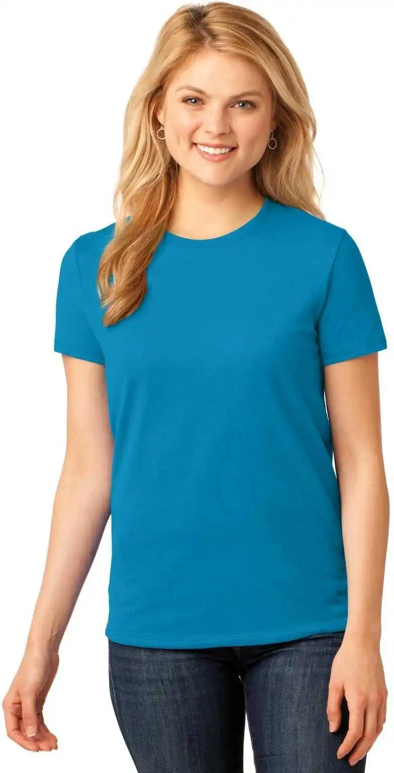 Port & Company Lpc54 Ladies Core Cotton Tee - Neon Blue