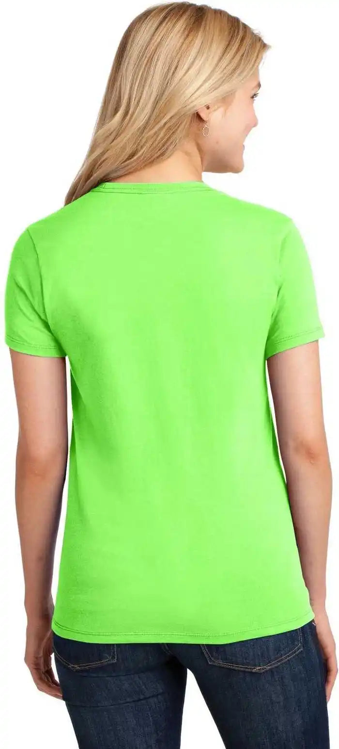 Port &amp; Company Lpc54 Ladies Core Cotton Tee - Neon Green