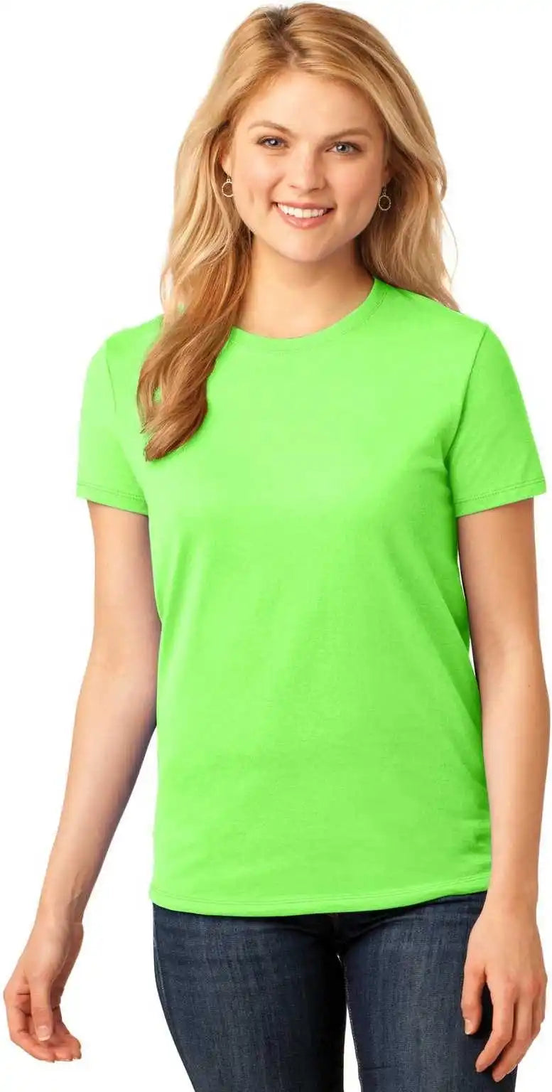 Port &amp; Company Lpc54 Ladies Core Cotton Tee - Neon Green