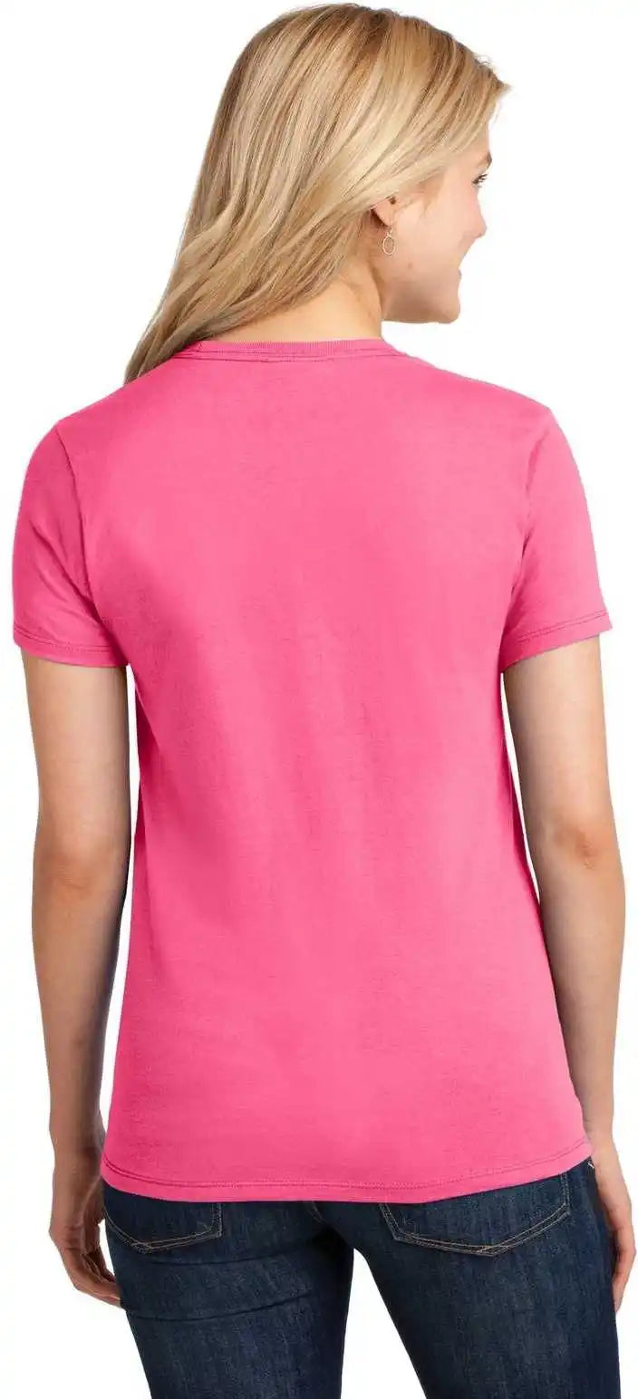 Port &amp; Company Lpc54 Ladies Core Cotton Tee Neon Pink