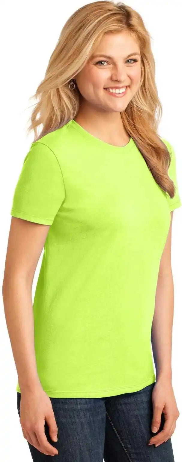 Port &amp; Company Lpc54 Ladies Core Cotton Tee - Neon Yellow