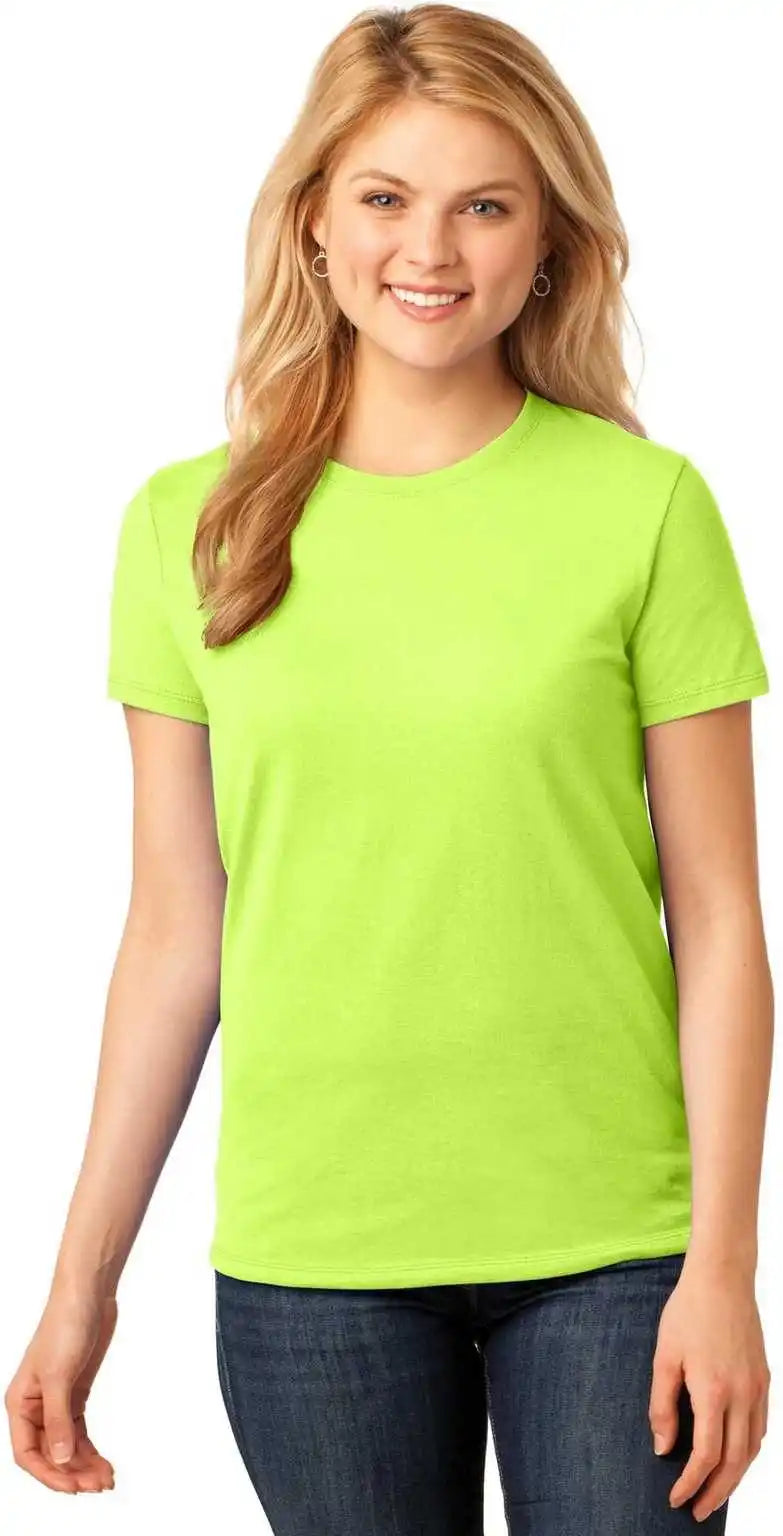Port &amp; Company Lpc54 Ladies Core Cotton Tee - Neon Yellow