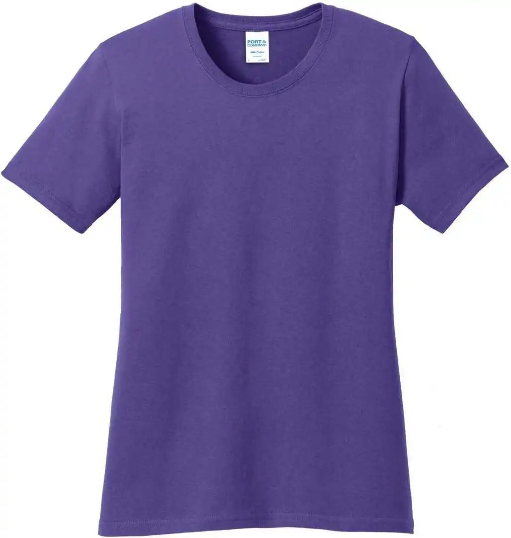 Port &amp; Company Lpc54 Ladies Core Cotton Tee Purple