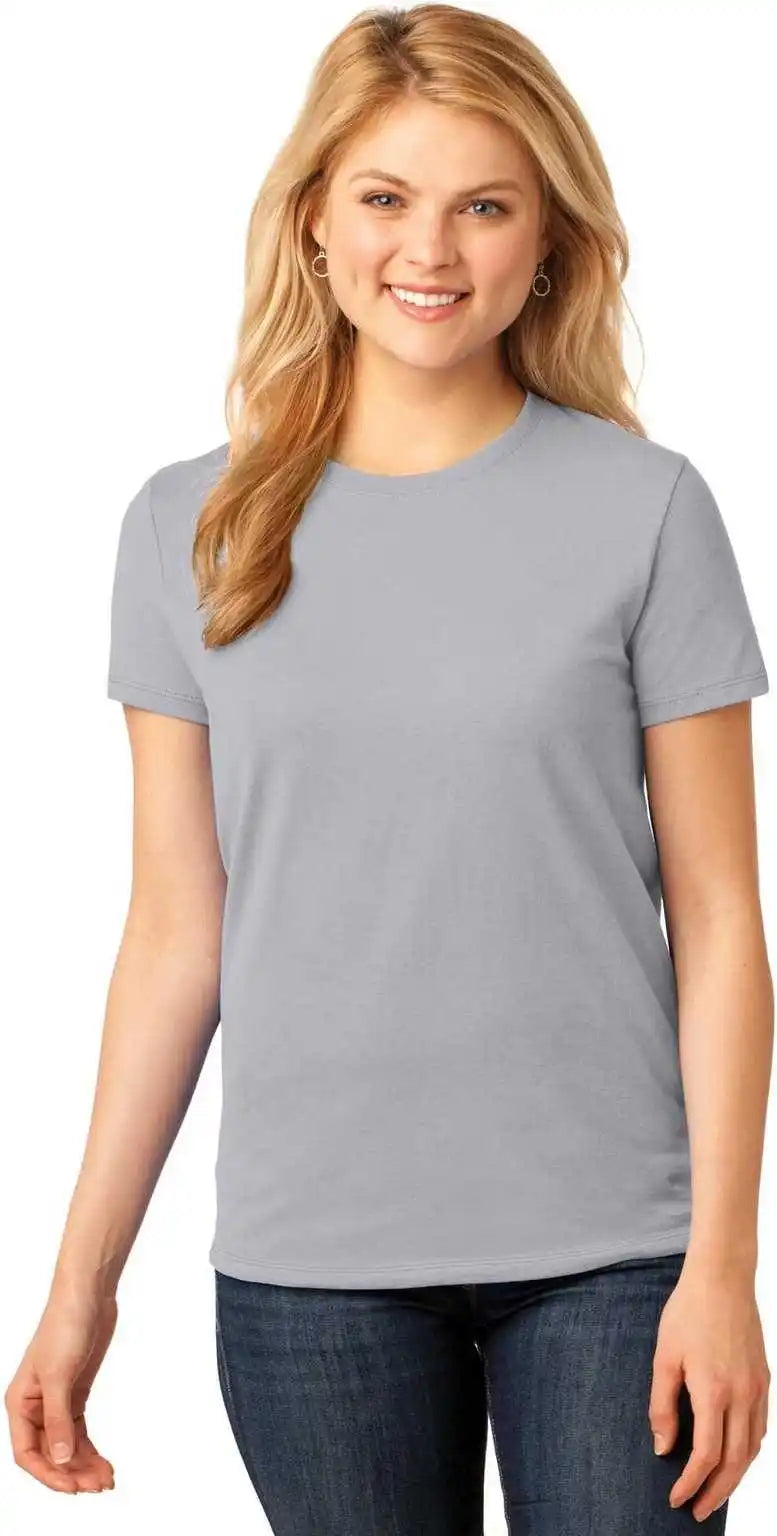 Port &amp; Company Lpc54 Ladies Core Cotton Tee - Silver