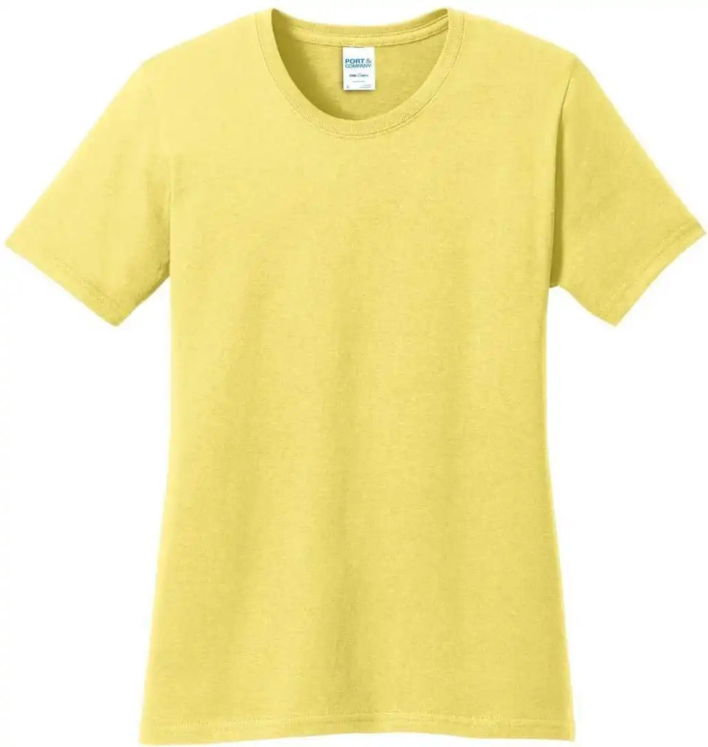 Port &amp; Company Lpc54 Ladies Core Cotton Tee - Yellow