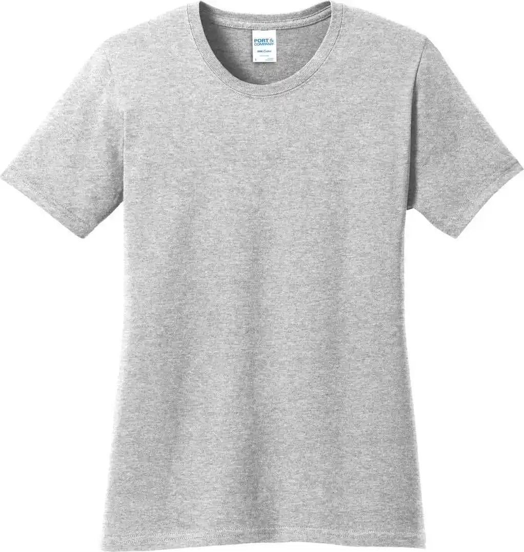 Port & Company Lpc54 Women’s Core Cotton Tee - Ash