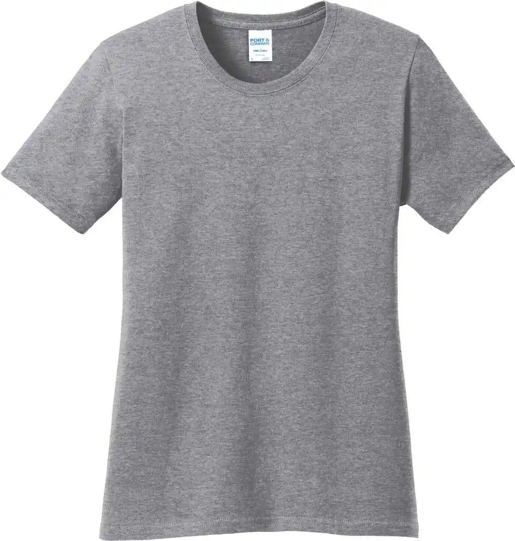 Port &amp; Company Lpc54 Women’s Core Cotton Tee - Athletic Heather