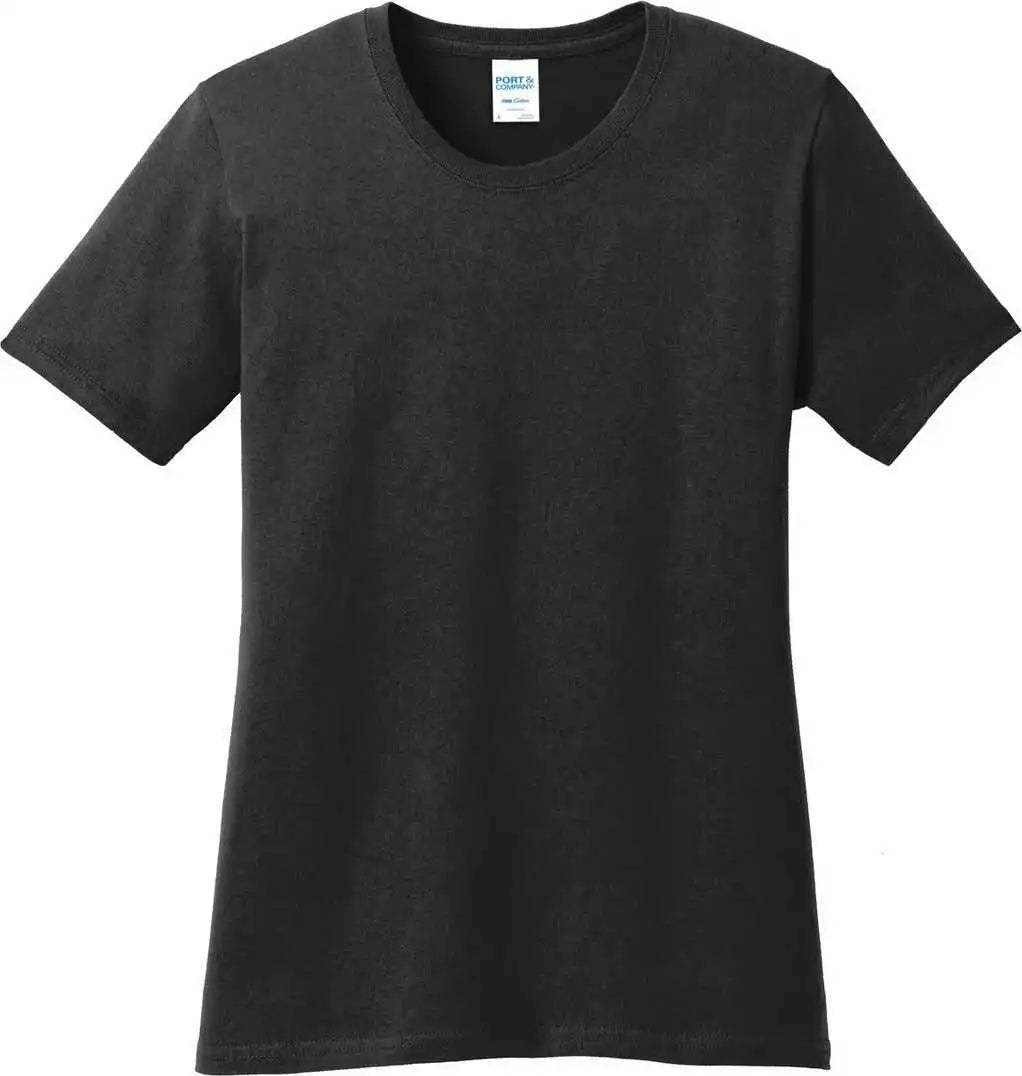 Port & Company Lpc54 Women’s Core Cotton Tee - Jet Black