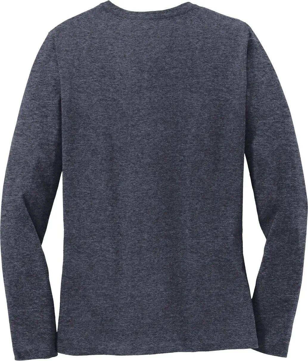 Port & Company Lpc54ls co Women’s Long Sleeve Core Cotton Tee - Heather Navy