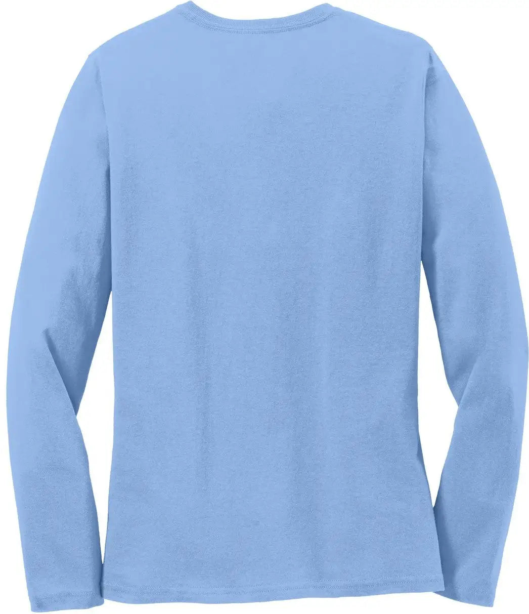 Port & Company Lpc54ls co Women’s Long Sleeve Core Cotton Tee - Light Blue