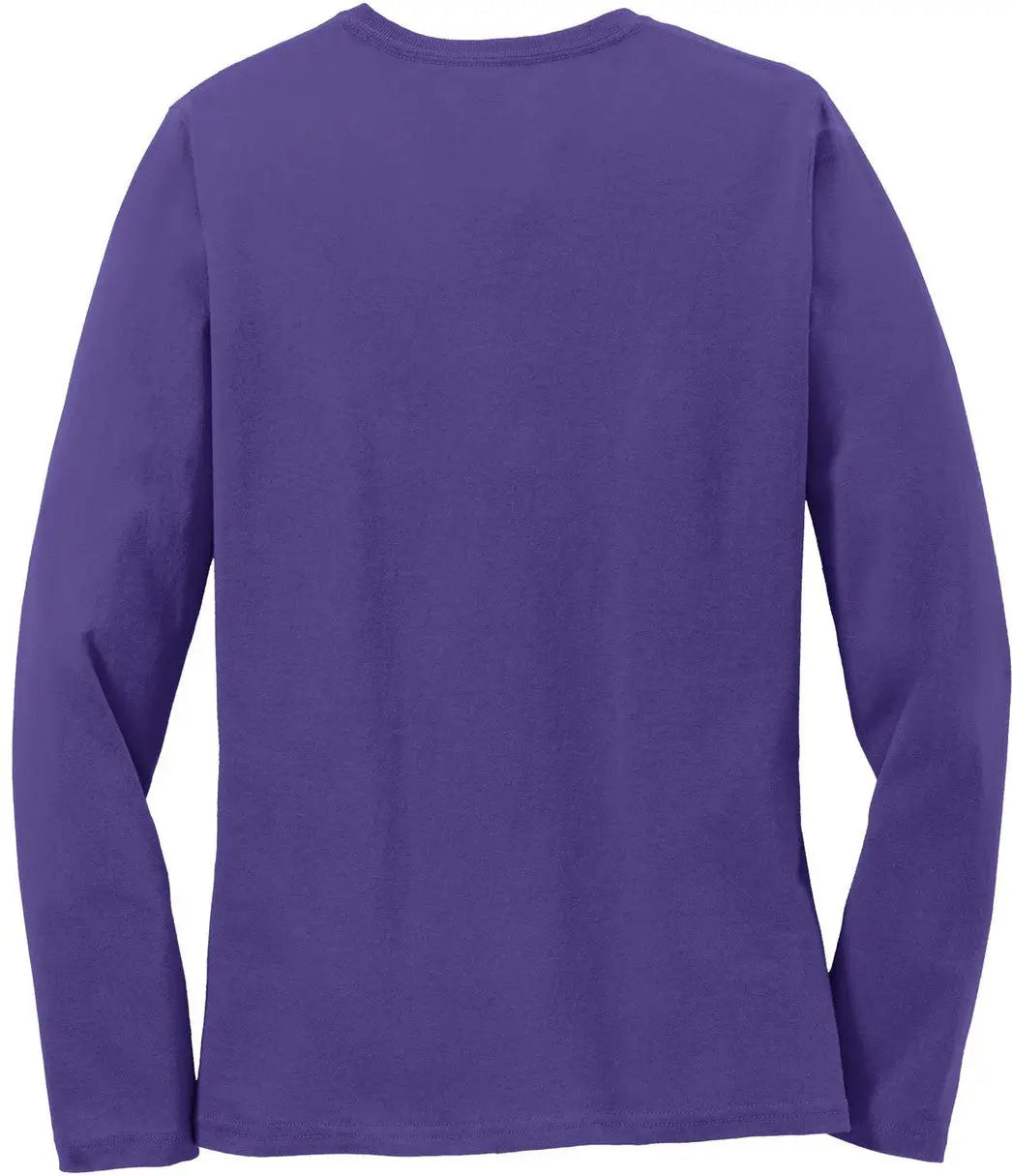 Port & Company Lpc54ls co Women’s Long Sleeve Core Cotton Tee - Purple - Ladies Xs
