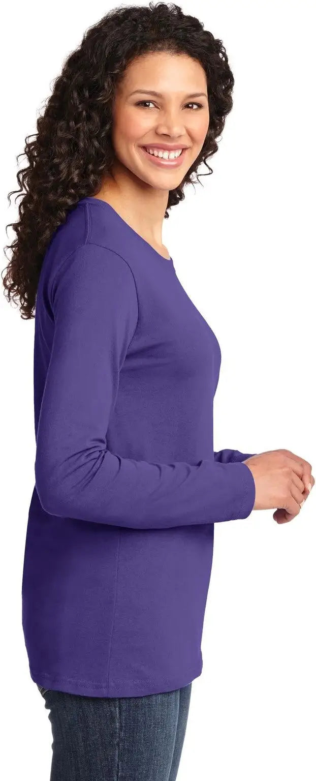 Port & Company Lpc54ls co Women’s Long Sleeve Core Cotton Tee - Purple
