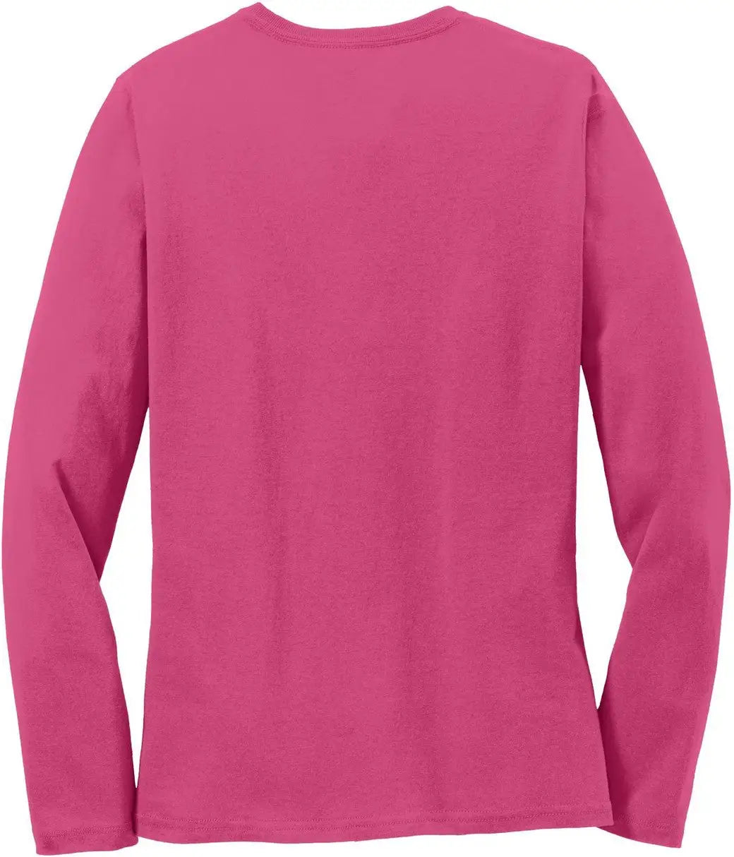 Port & Company Lpc54ls co Women’s Long Sleeve Core Cotton Tee - Sangria