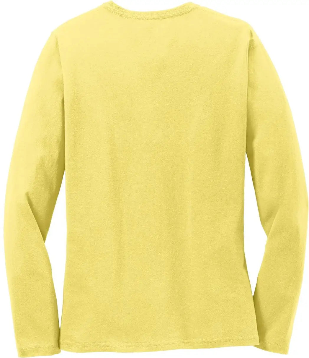 Port & Company Lpc54ls co Women’s Long Sleeve Core Cotton Tee - Yellow - Ladies Xs
